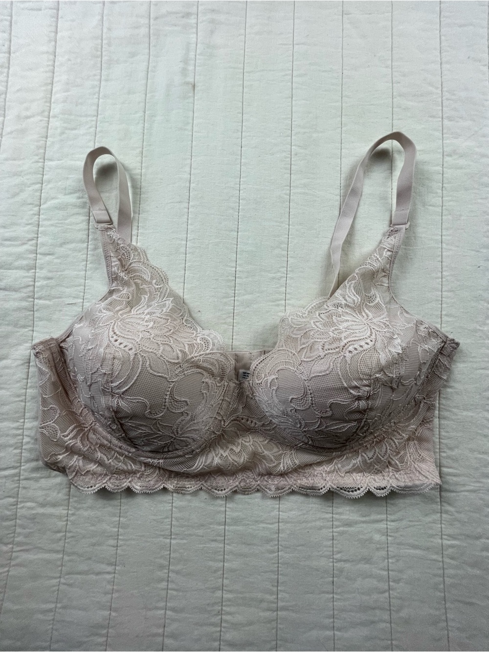 Maidenform Lace Wire Free Bra in Light Blush Pink 38C